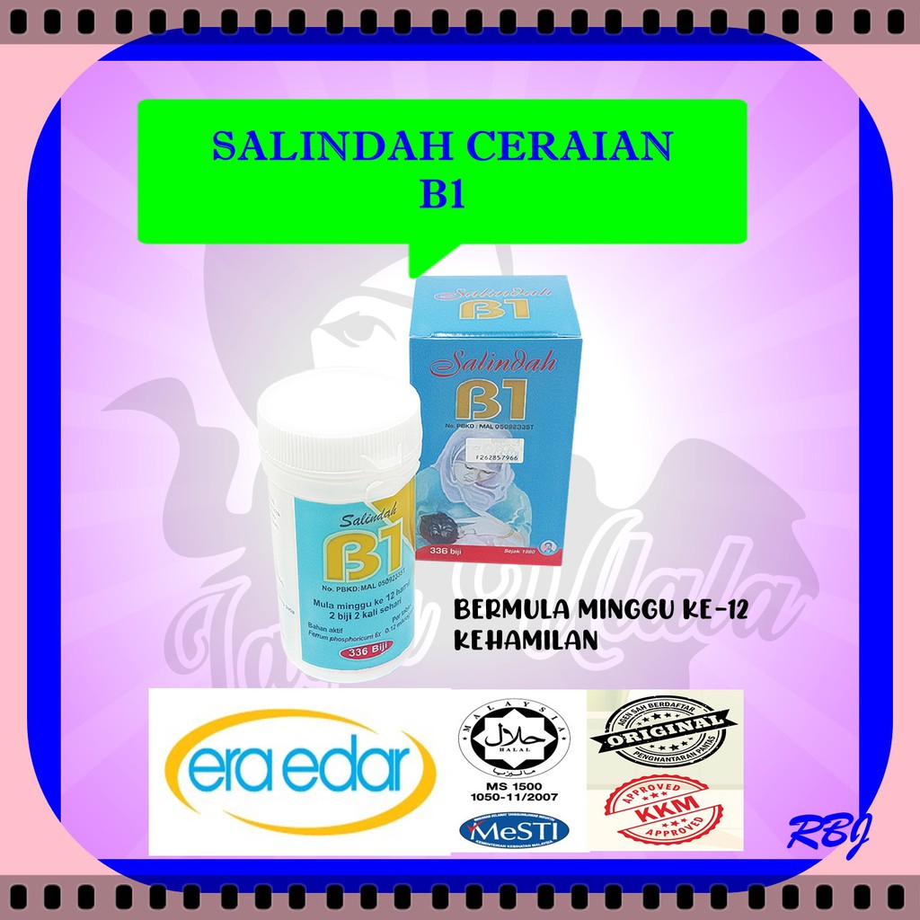 [ Diyakini Sejak 1980 ] SALINDAH B1 Original Suplemen Ibu Hamil