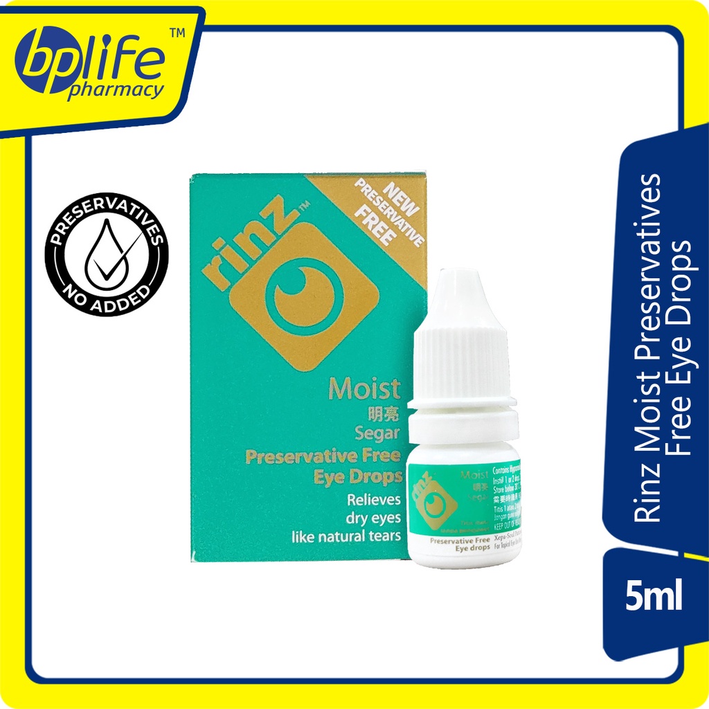 Rinz Moist Preservatives Free Eye Drops 5ml Shopee Malaysia