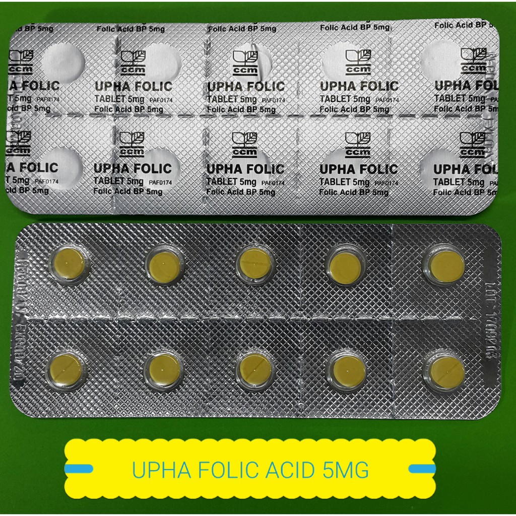 Exp 05 2022 Upha Ccm Folic Acid 5mg Tab 1x10 S Shopee Malaysia