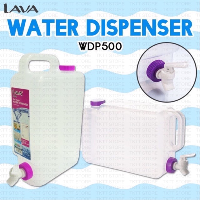 TKTT LAVA 5 Liters Dual Usage Water Dispenser Dual Tap BPA FREE Water Storage Portable Beverage Tank Tong Air Serbaguna