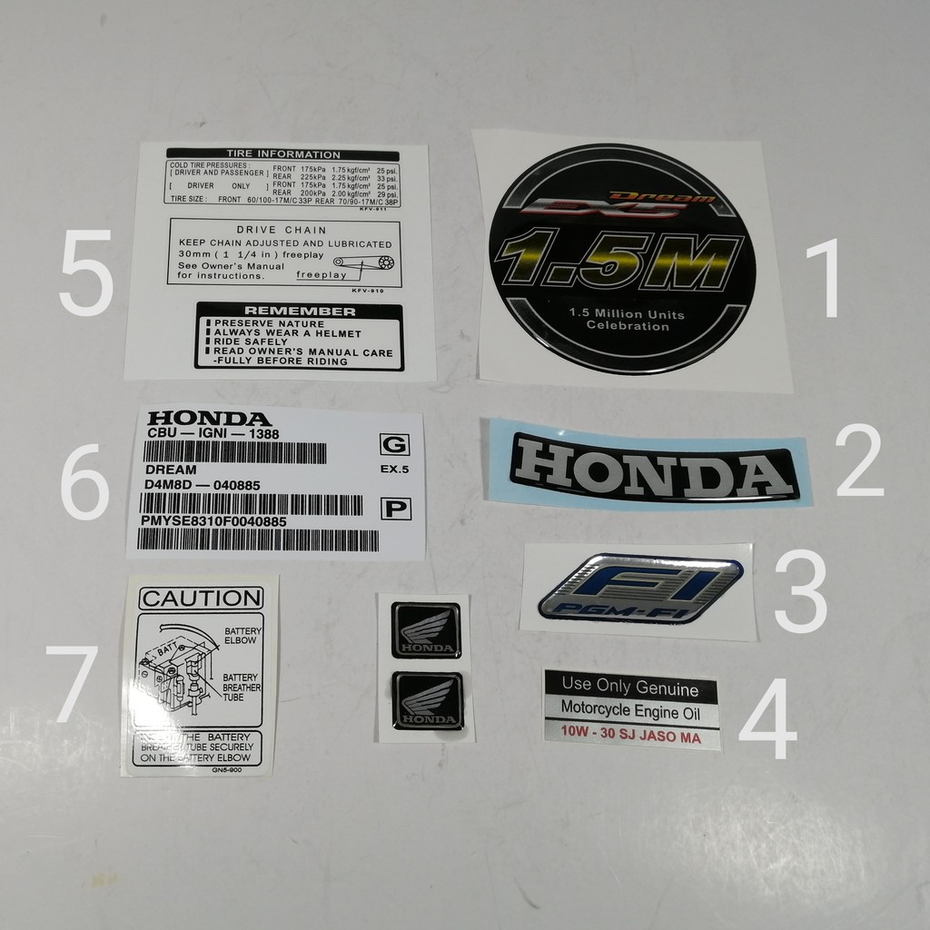 sticker motor ex5