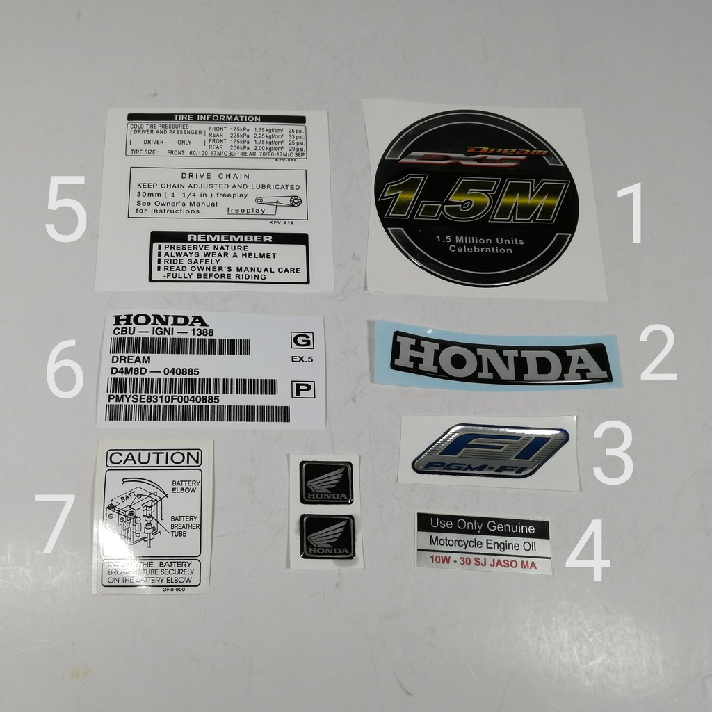  STICKER  EX5  HONDA 1pc only Shopee Malaysia