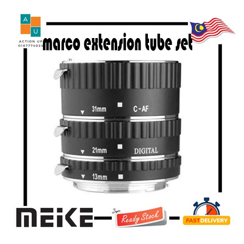 Meike Macro Extension Tube 3 Piece Set Canon Shopee Malaysia 