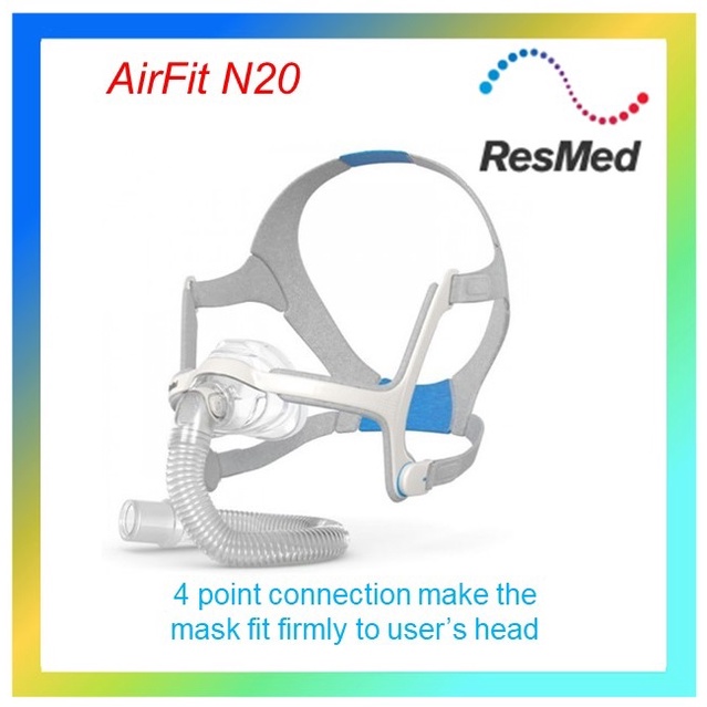 Resmed AirFit N20 Nasal CPAP Mask, comfortable, magnetic clip and ...