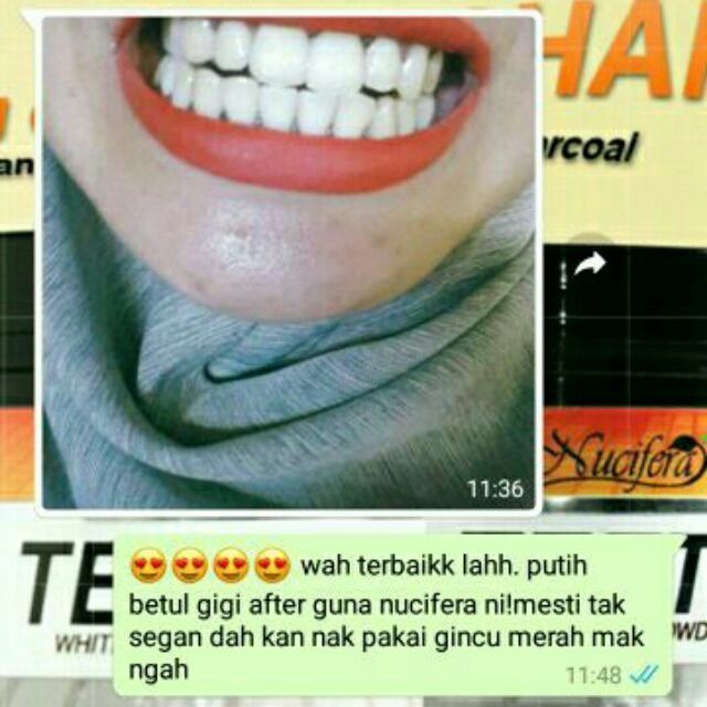 NUCIFERA (TEETH WHITENING) ORIGINAL from HQ (pemutih gigi) Serbuk 