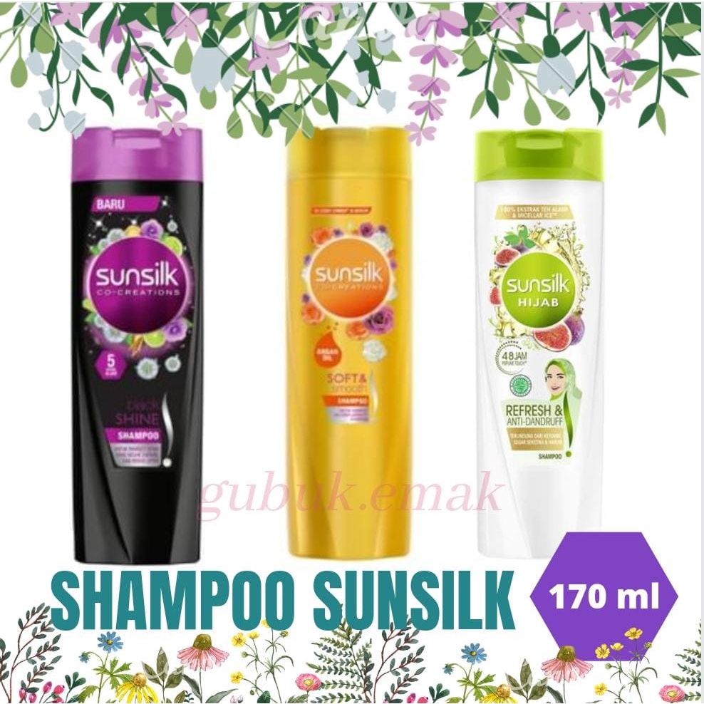Yellow SUNSILK SHAMPOO Purple SOFT AND SMOOTH BLACK SHINE 170 ML 160 ML