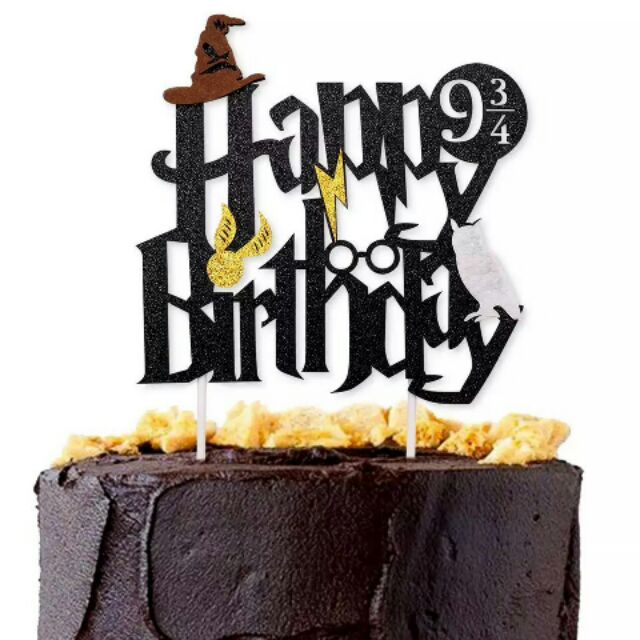 Ready Stock Happy Birthday Harry Potter Cake Topper Shopee Malaysia
