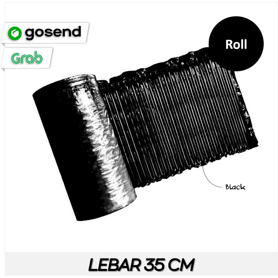 Poly Air Bubble Wrap 35 cm Inflatable Bag / Roll 65um, Black Shopee