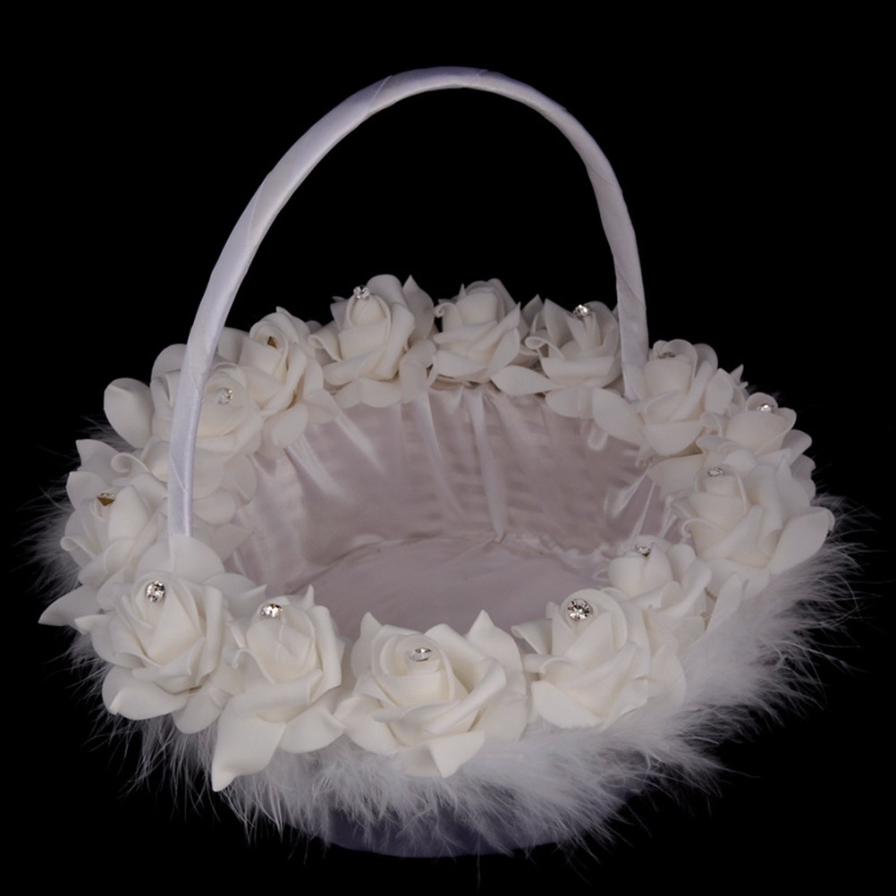 Wedding Flower Girl Basket Bride Party Basket For Baby Shower