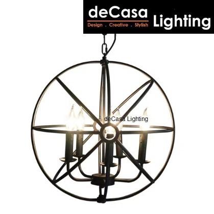 Western Decoration Pendant Light Designer Decorative Candle Loft Pendant Light Ly Rqk 005 6 Bk Shopee Malaysia