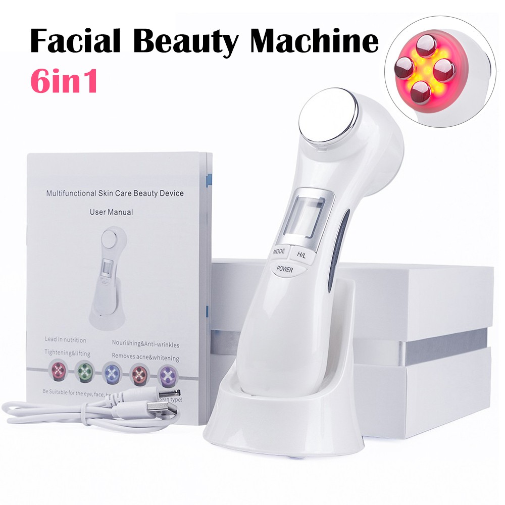 Facial Beauty Machine 6 in 1 EMS RF Photon Therapy Facial Skin Lifting  Rejuvenation Machine LED Ion Skin Care Tools | Shopee Malaysia
