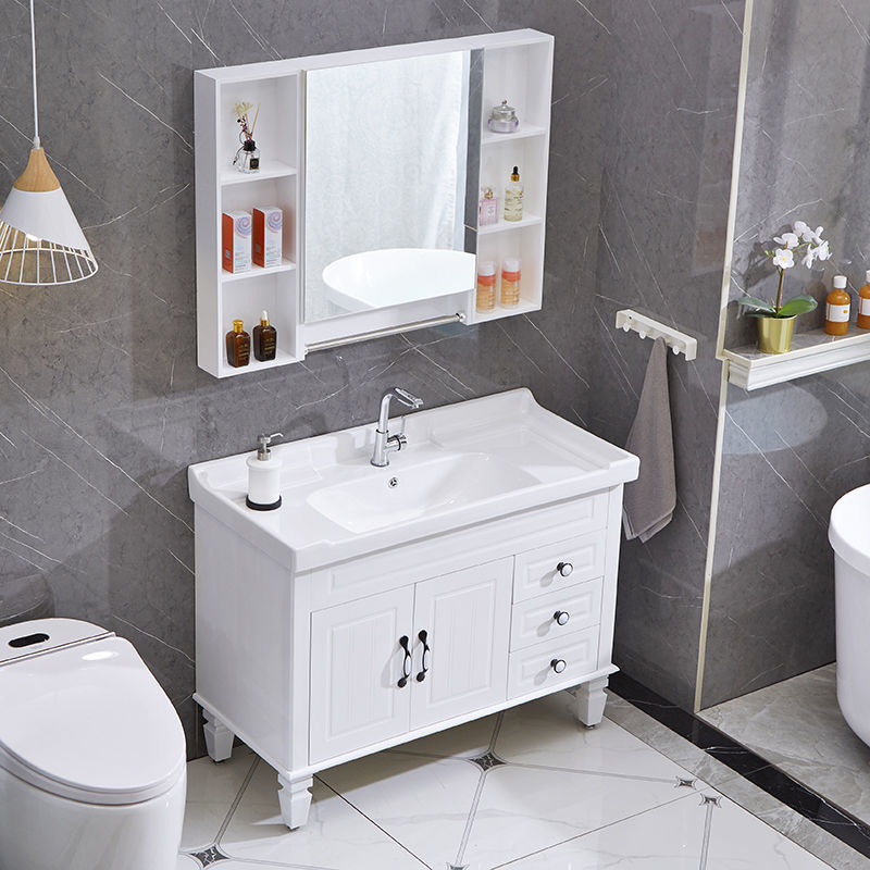 Bathroom Cabinet Modern Minimalist Wash Basin Cabinet Wash Basin Basin ...