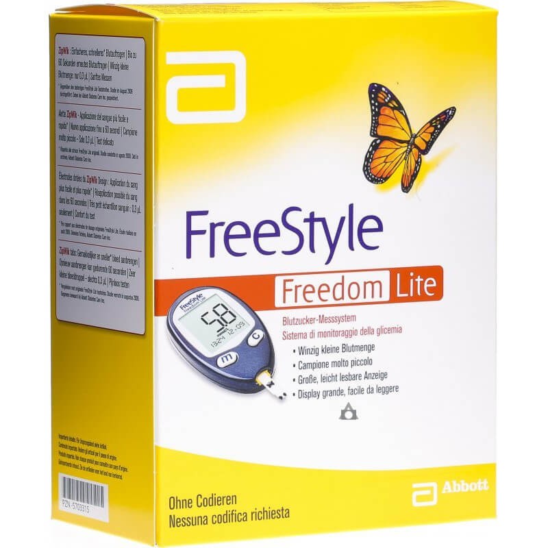 FREESTYLE FREEDOM LITE BLOOD GLUCOSE MONITORING SYSTEM STARTER KIT