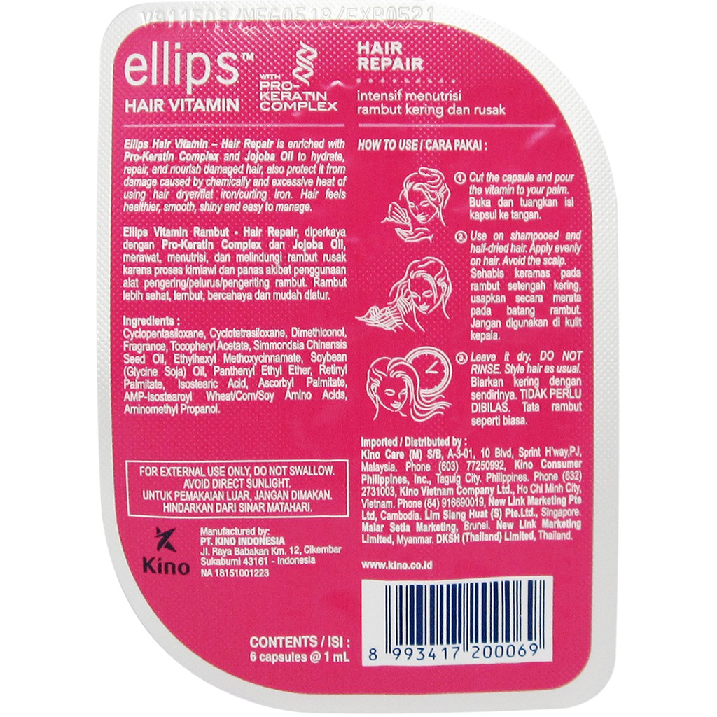 Ellips Hair Vitamin Pro Keratin 12 Pearls Shopee Malaysia