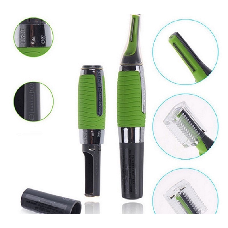 NEW Micro Precision Eyebrow Ear Nose Trimmer Removal Clipper Shaver Personal Electric Face Care Hair Trimer With LED Light Facial Care Tools 2022