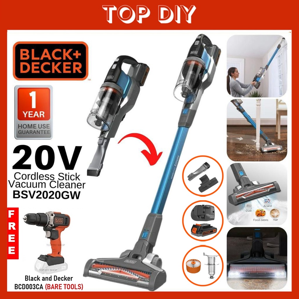 BLACK and DECKER BSV2020GW POWERSERIES 20V Extreme Cordless Stick