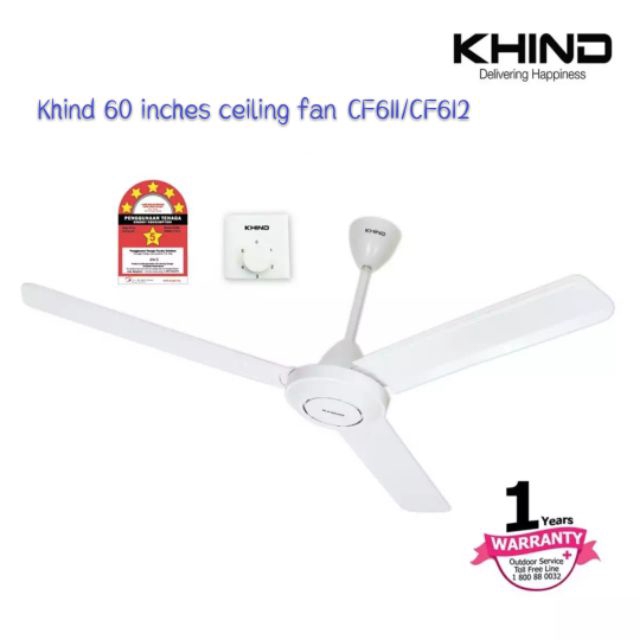 Khind Ceiling Fan Cf611 Cf612 150cm 60, 3 Blade 60 Inch Ceiling Fan