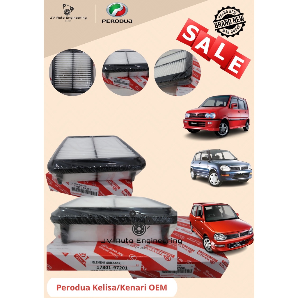 Perodua Kelisa Kenari Air Filter Genuine Daihatsu Toyota Perodua Kelisa Kenari