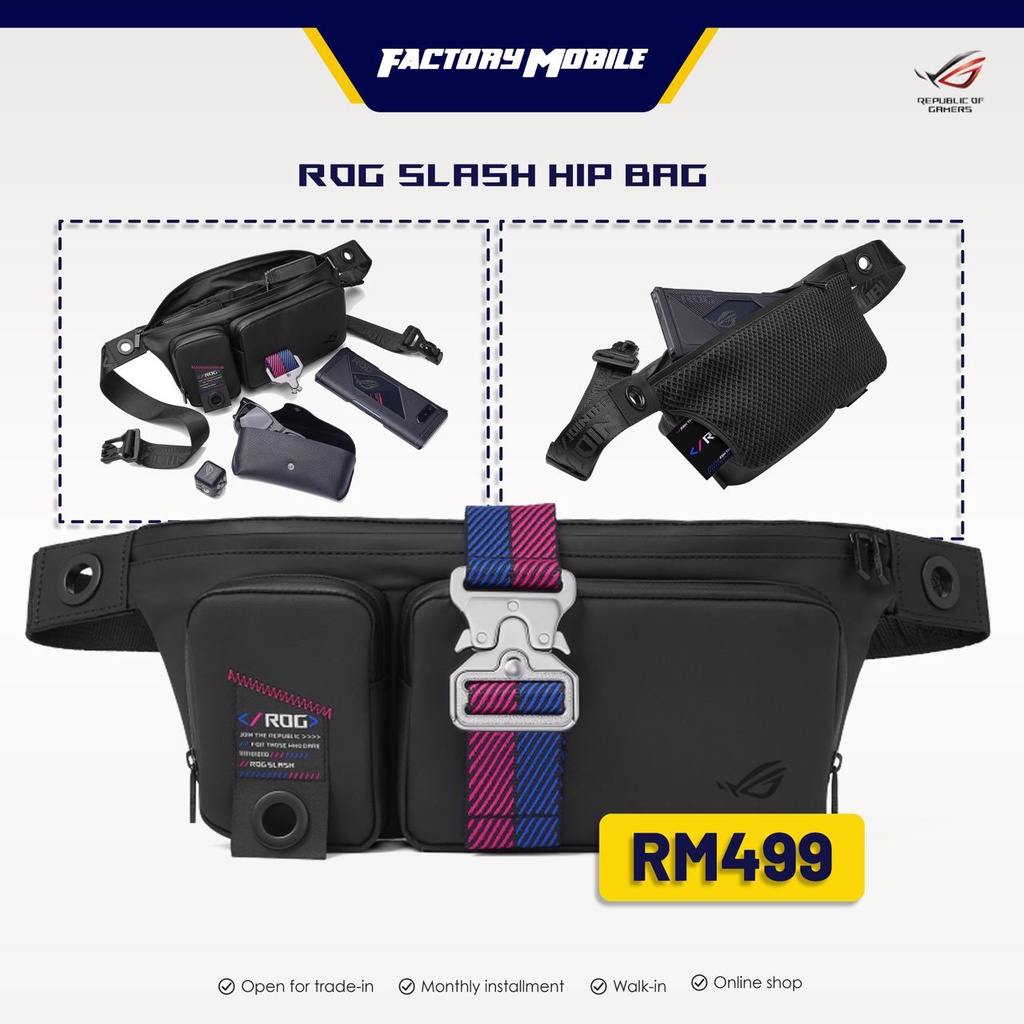 Asus ROG Slash Hip Bag | Asus ROG Slash Crossbody Bag | Original Asus ...