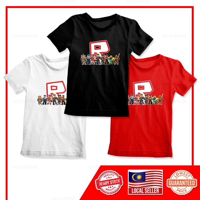 Roblox Game Children Budak Kids Clothes Boy Unisex 3 14 Years Old Short Sleeve T Shirt T Shirt Shirts Rob Kid 0009 Shopee Malaysia - roblox 0002