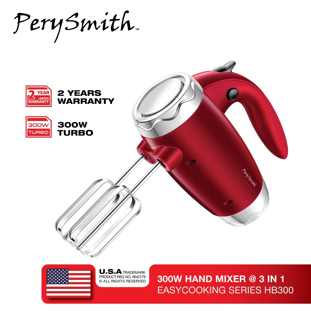 PerySmith Hand Mixer 300W 3 in 1 EasyCooking Series HB300