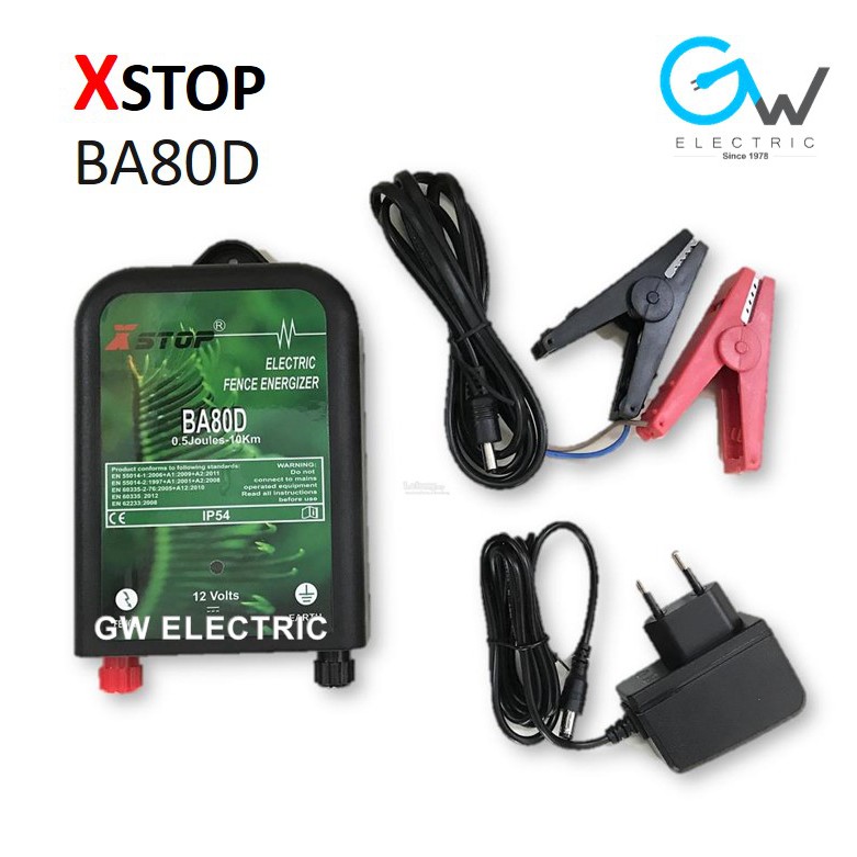 X Stop Ba80d 2 In 1 Ac 240v Dc 12v Electric Fence Energizer 10km 0 6j Pagar Elektrik Shopee Malaysia