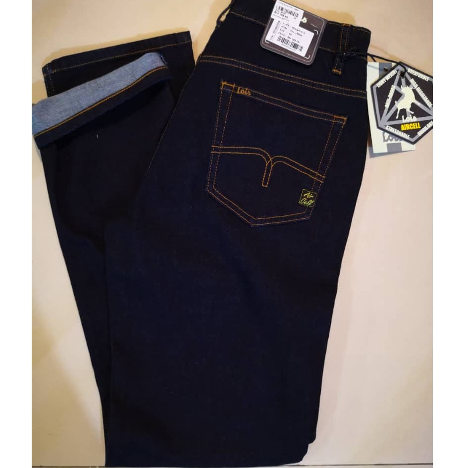 Lois Denim Jeans Original Seluar Jeans Lelaki Biru Gelap Kain Denim Stretch Straight Cut Ready Stock Shopee Malaysia