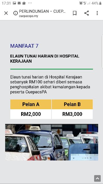Takaful Kemalangan Diri Cuepacs Pa Penjawat Awam Shopee Malaysia