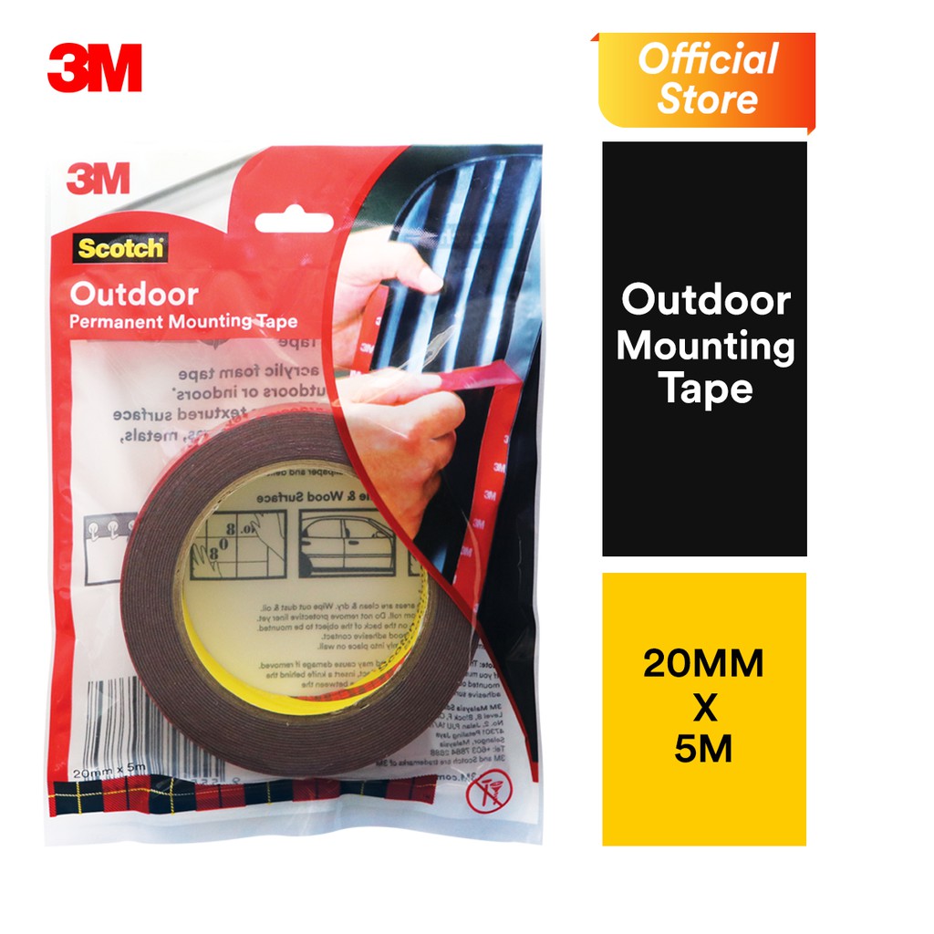 3M Scotch Outdoor Permanent Mounting Tape (20mmX 5m) (1 Pc
