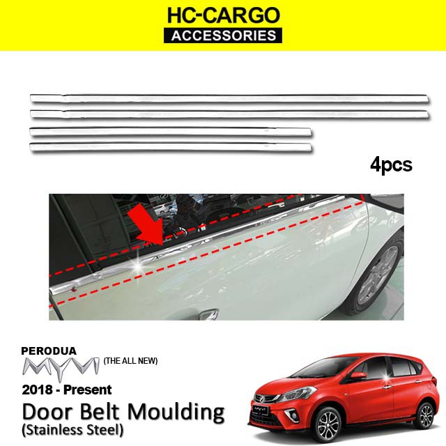 myvi chrome door lining