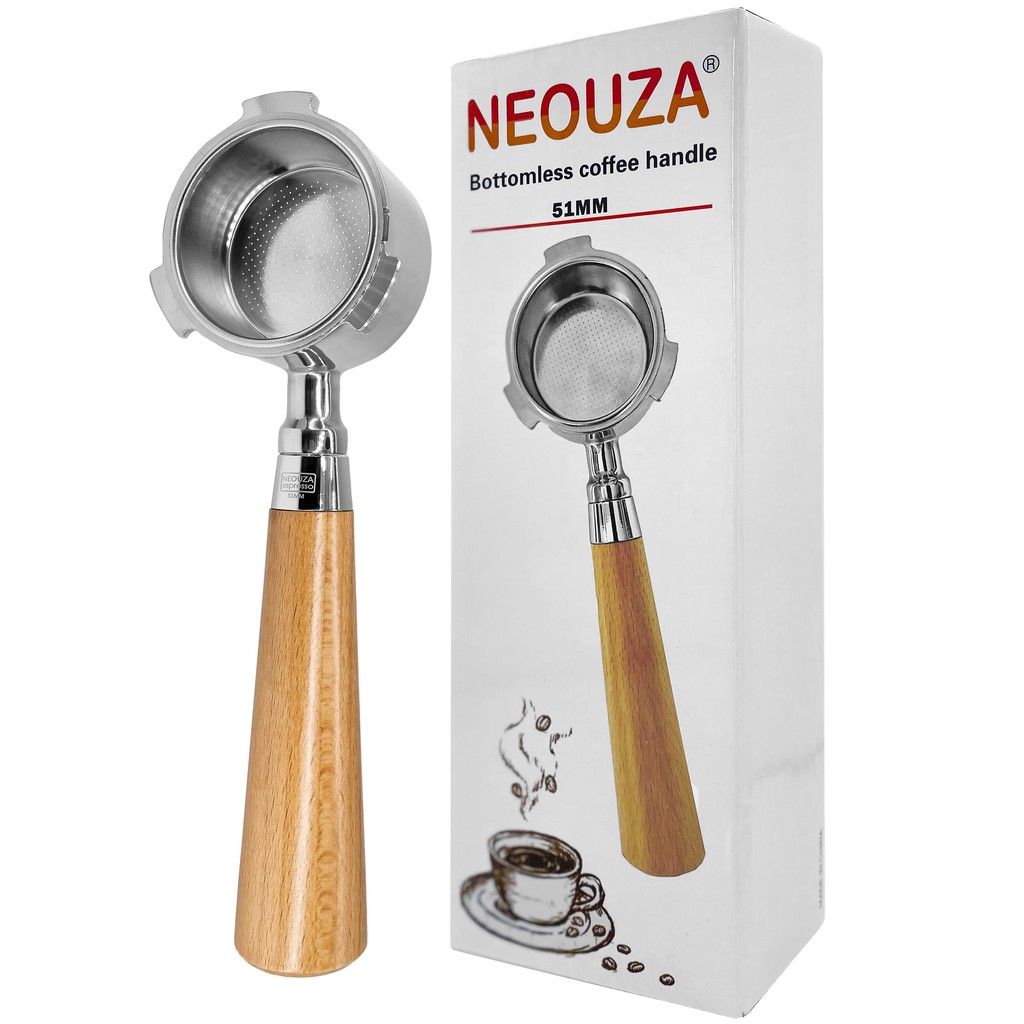 NEOUZA 51mm Espresso Bottomless Portafilter for Delonghi Dedica EC680