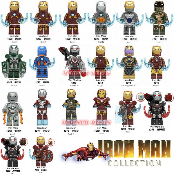 X0252 X0255 IRONMAN MINIFIGURES xh1212 1213 1214 1215 1216 1217 1218 ...