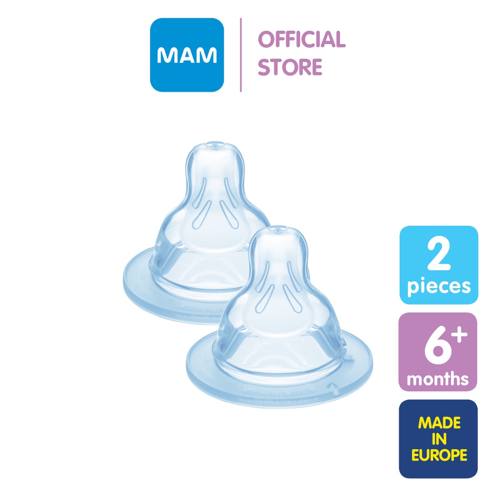 Slow Flow SkinSoft Silicone Teats for 2 Suitable for Newborns MAM Teats Size 1 