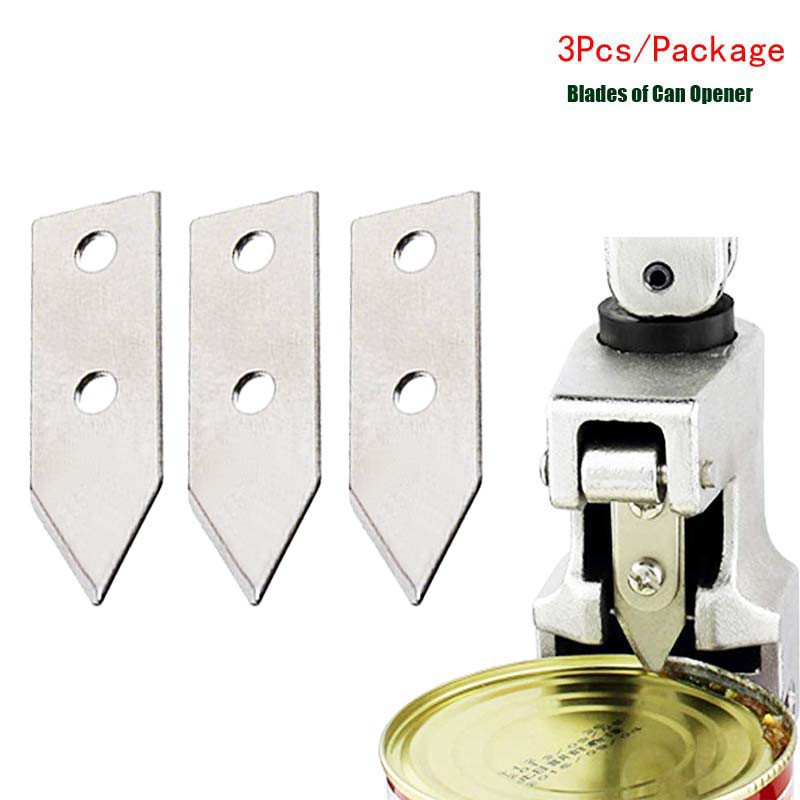 3 Pieces/Package Blades Of Can Opener Manual Can Opener Knife Smooth Edge Opening - Heavy Duty Steel Blades