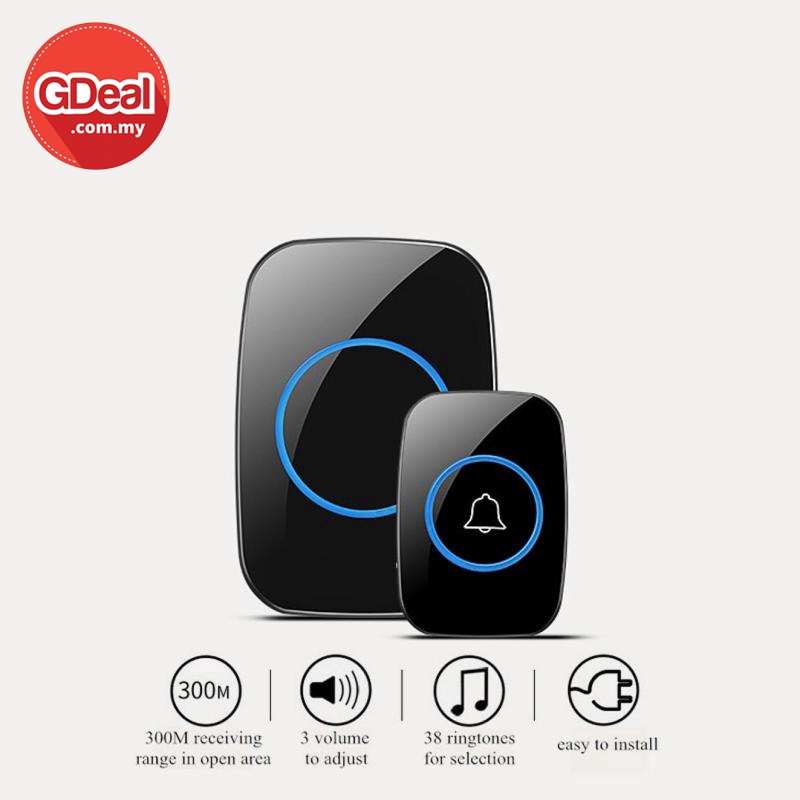 GDeal Home Wireless Doorbell Ultra Remote Control Household Bell Loceng Rumah Digital لوچيڠ رومه ديڬيتل