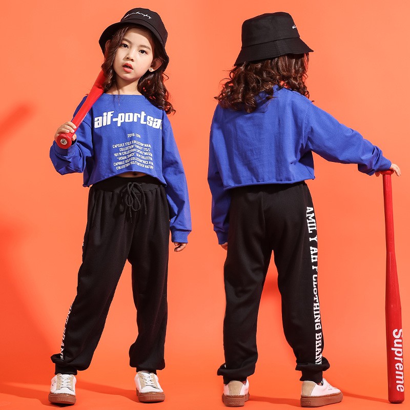 Children jazz dance costumes girls Korean crop top hip-hop clothes | Shopee  Malaysia