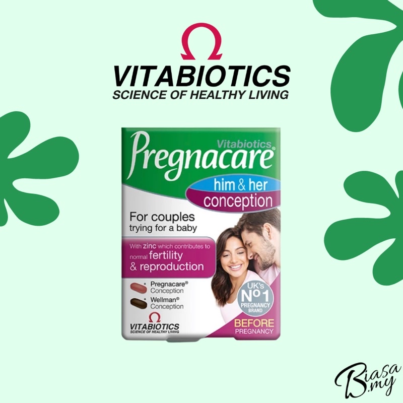 Readystock Vitabiotics Pregnacare Him And Her Conception 60 Tablets Shopee Malaysia