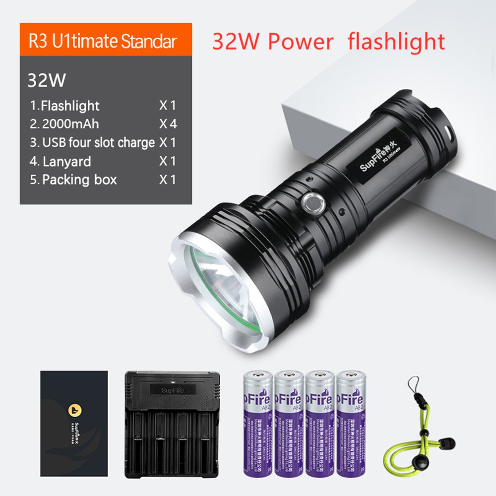 5000 Lumen Rechargeable LED Tactical Flashlight CREE XHP70 LED w/High ...