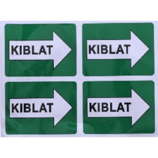 (Ship Everyday & Ready Stock) 4 Pieces Qiblat Sticker Kiblat Arrow Sign ...