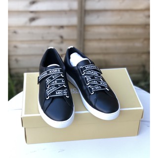 ashlyn embossed logo leather platform sneaker