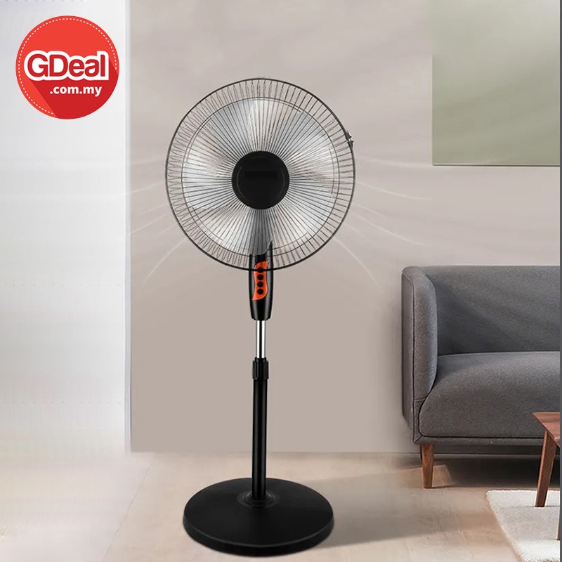 GDeal 16 Inch Floor Standing Electric Fan Three Level Wind Speed Adjustable Height