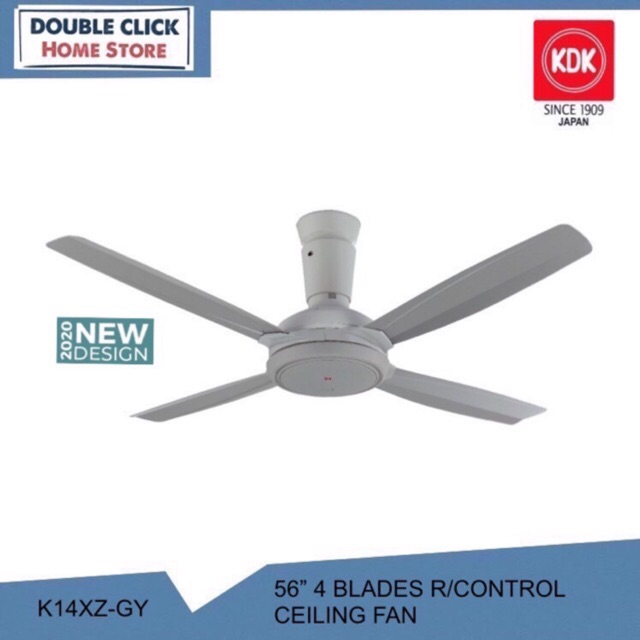 Kdk K14xz Gy 56 4 Blade 3 Sd Remote Control Ceiling Fan Grey Ee Malaysia - Which Is Better 3 Or 4 Blade Ceiling Fans