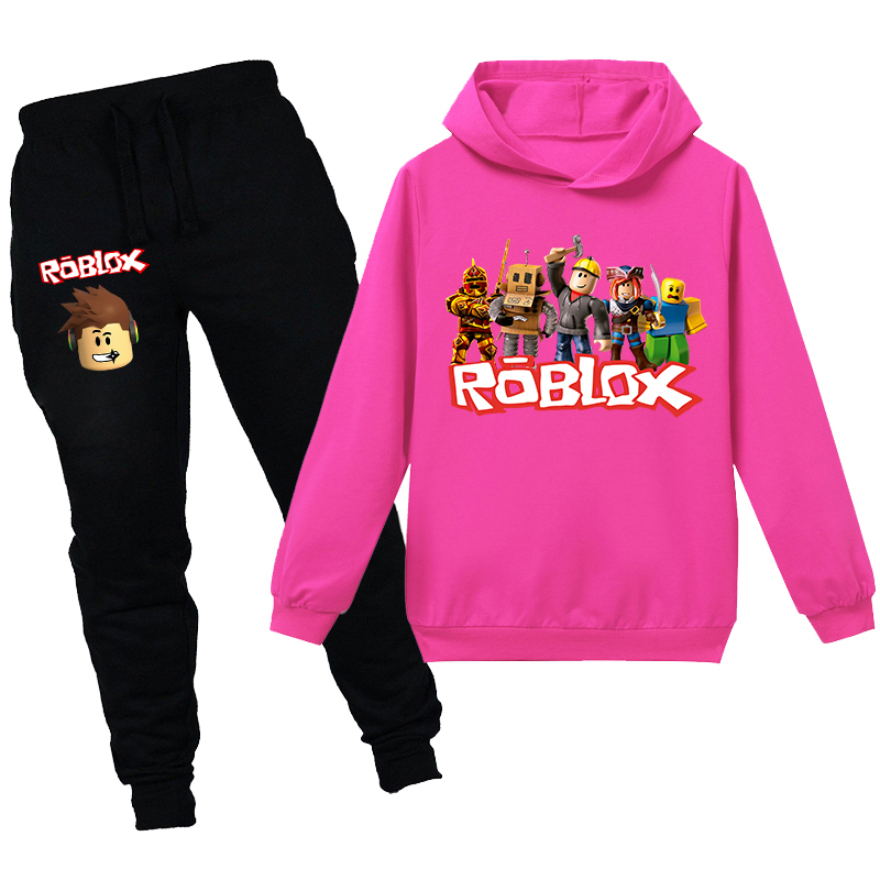 Roblox Game Sweatshirt Boys Hoodies Girls Kids Outfits Cartoon Characters Pullover Cotton Trousers Clothes 2pcs Sets Boys Sports Outdoors Powderhousebend Com - boy pjs roblox