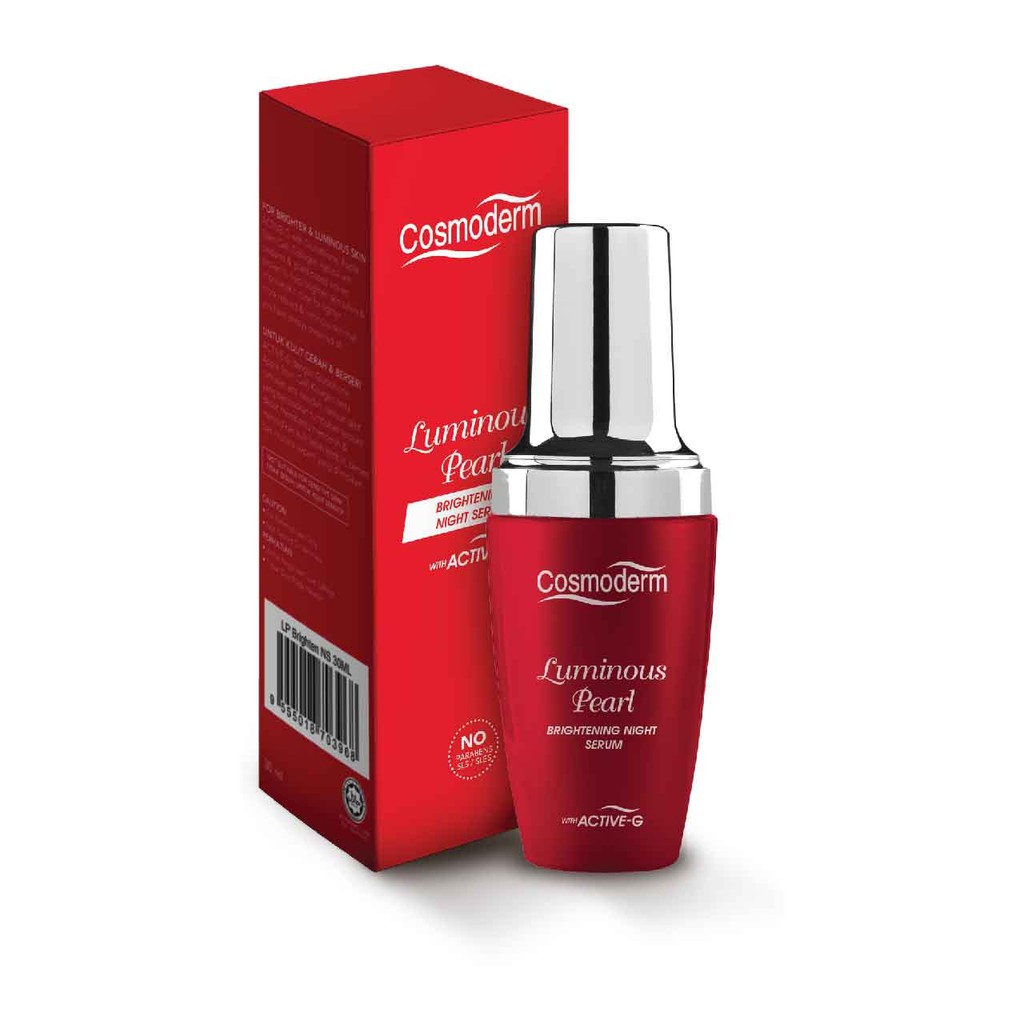 Cosmoderm Luminous Pearl Brightening Night Serum 30ML | Jeragat (EXP 10