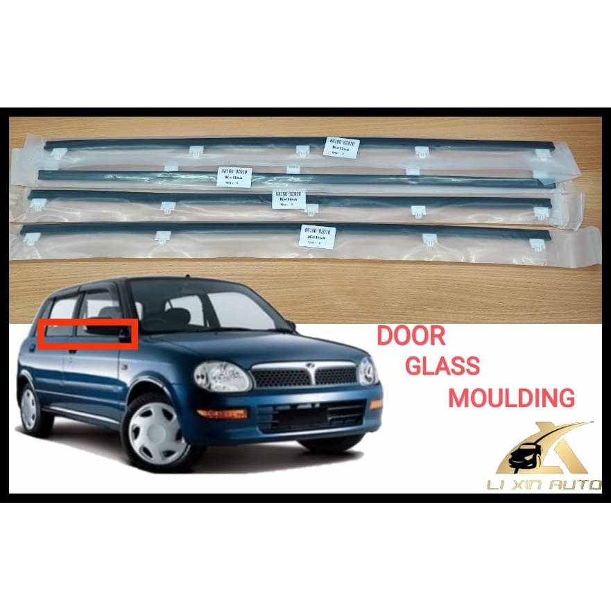 PERODUA KELISA,KENARI DOOR GLASS MOULDING ( PINTU LUAR GETAH ) Shopee