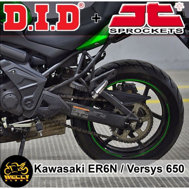 Sprocket & Chain Kawasaki ER6N / ER6F / Versys 650 / Z650 Full Set DID + JomThai COMPLETE SET