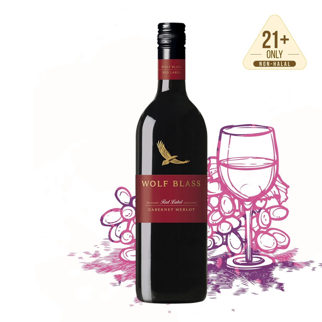 Wolf Blass Red Label Red Wine 750ml Australian Red Wines Shopee Malaysia