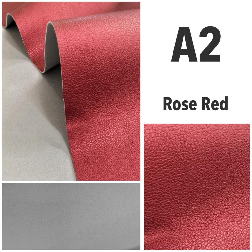 Ready Stock Shinning Lychee Microfiber Leather Systhetic Fabric Faux Leather For Sewing Bag Cloth Sofa Car Material DIY