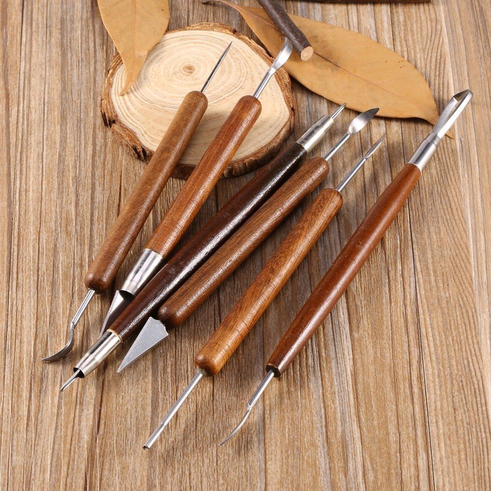DIY Heavy 6pcs Clay Sculpting Set Wax Carving Pottery Tools Shapers Polymer Modeling New - Image 5