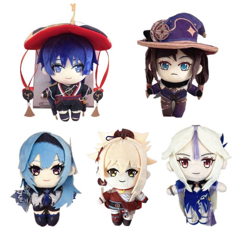 Genshin Impact Plush Toy Mona Anime Yoimiya Eula Ye Lan Regrator Fischl